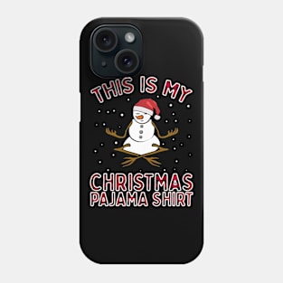 Funny Christmas Yoga Gift - Pajamas Santa Hat Xmas Zen Snow Phone Case