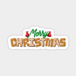 Merry Christmas Cookies Letter Design Magnet