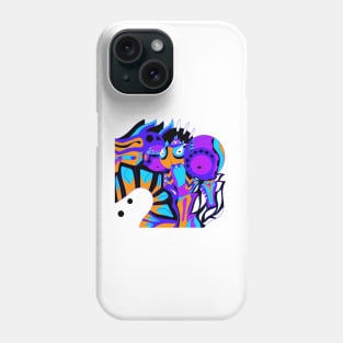 huitzil the japanese art with mexican aztec armor Phone Case