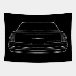 front/back - 1984 Chevy Monte Carlo SS - stencil, white Tapestry