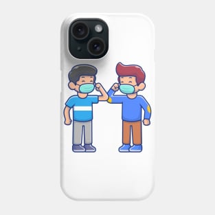 Elbow Bump greeting people cartoon Phone Case