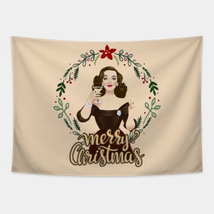 Bette Happy Christmas Tapestry