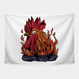 Chicken burn Tapestry