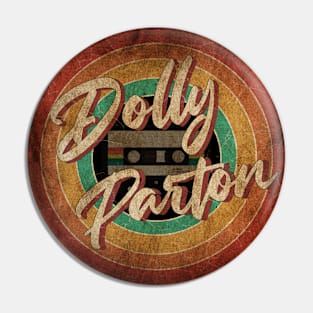 Dolly Parton Vintage Circle Art Pin