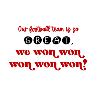 Won Won Won Won Won Red and Black T-Shirt