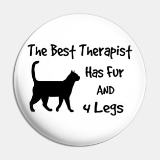 The Best Therapist Cat Pin