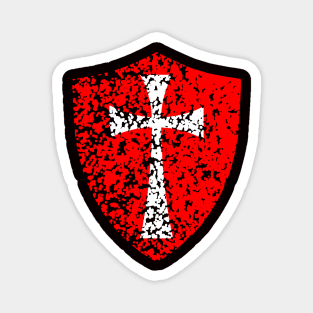 Knight Templar Crusader Distressed Red Cross Magnet