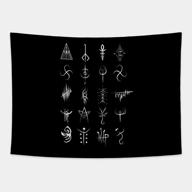Bloodborne caryll runes Tapestry by DigitalCleo