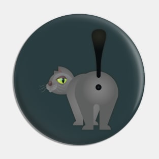Punctuation Kitty is Happy To See You Pin