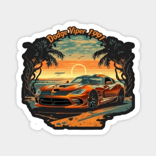 Dodge Viper 1991 - Classic Car Vector Design Magnet