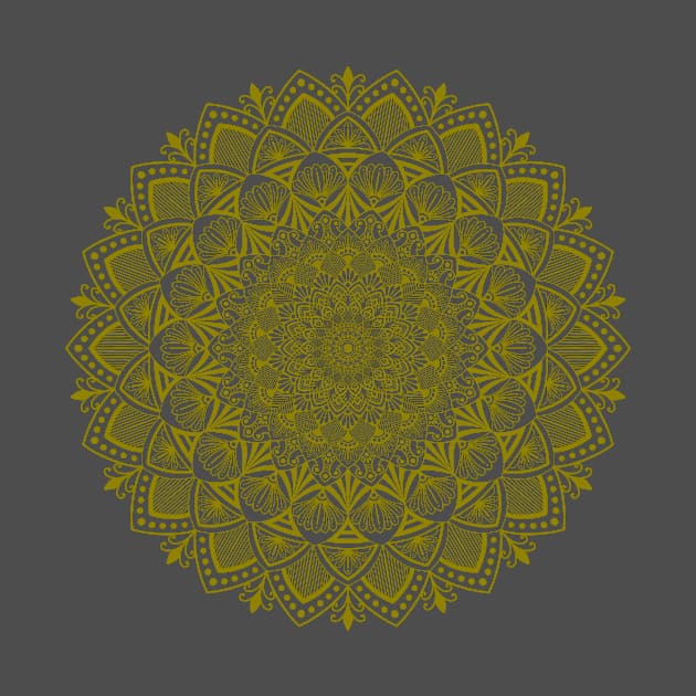 Golden Mandala by Mandala & Me