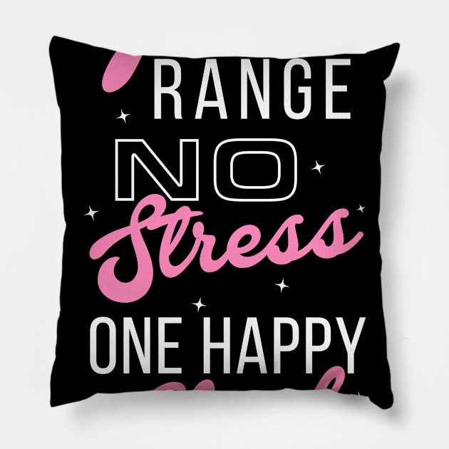 Free range, No stress, One happy Chick. Pillow by Andreeastore  