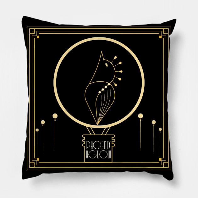 Phoenix Aglow Pillow by Lunalora