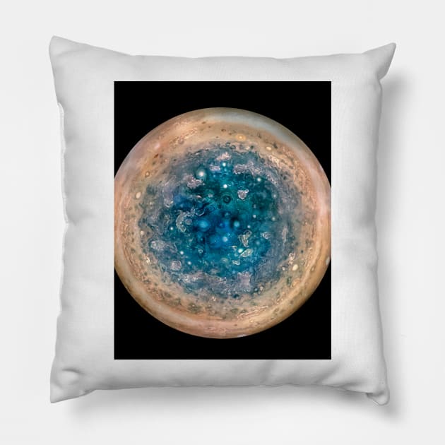 Jupiter's south pole, Juno image (C036/8352) Pillow by SciencePhoto