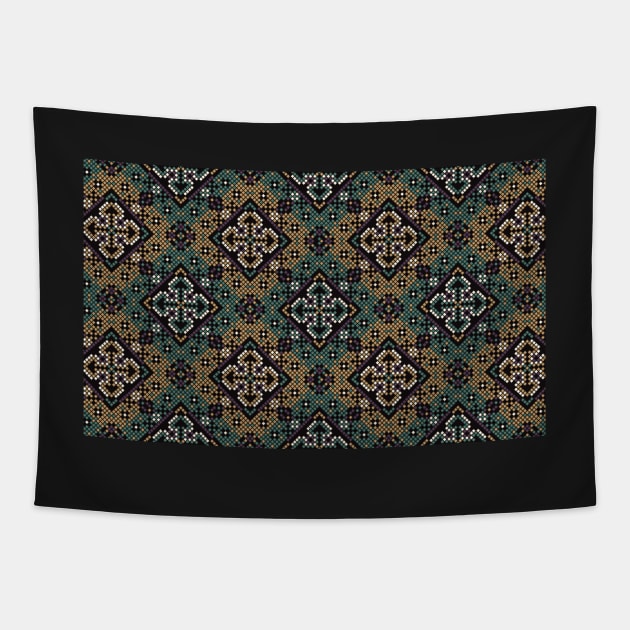 Ethnic pattern pet bandana Tapestry by NinosDelViento