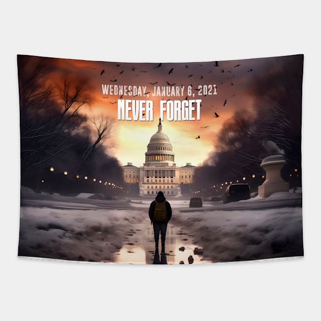 Wednesday, January 6, 2021: Never Forget Tapestry by Puff Sumo