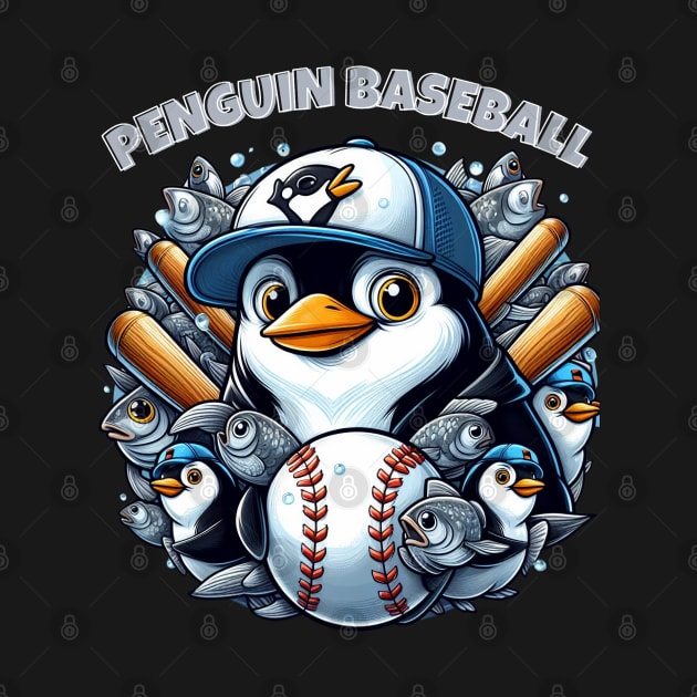 penguin baseball by hsayn.bara