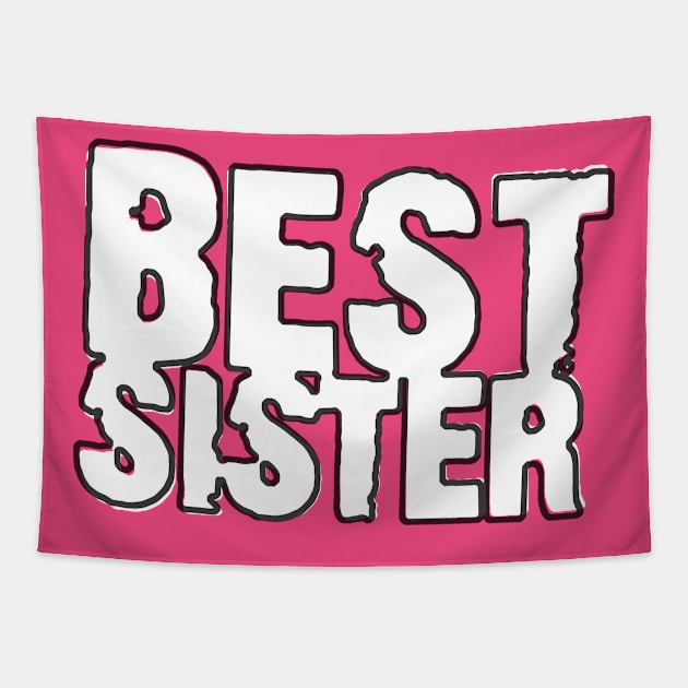 best sister white Tapestry by manuvila