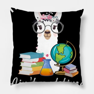 Teacher Llama Ain_t Got Time For Your Drama Pillow