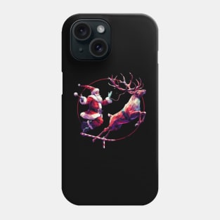 Christmas Santa and  Reindeer Phone Case