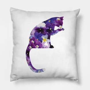 cat and nature Pillow