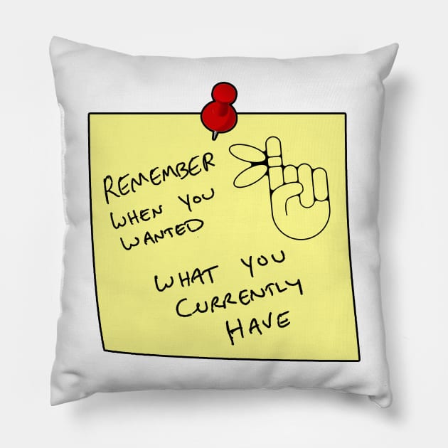 Remember Note Pillow by Nerdpins