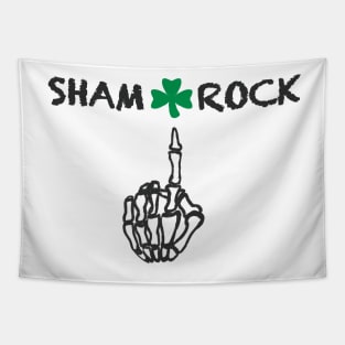 Shamrock skeleton hand Tapestry