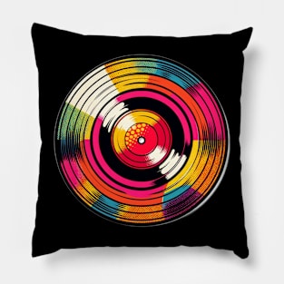 pop art vinyl record Pillow