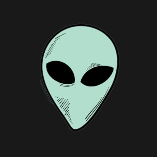 Nineties Alien Head Sketch T-Shirt