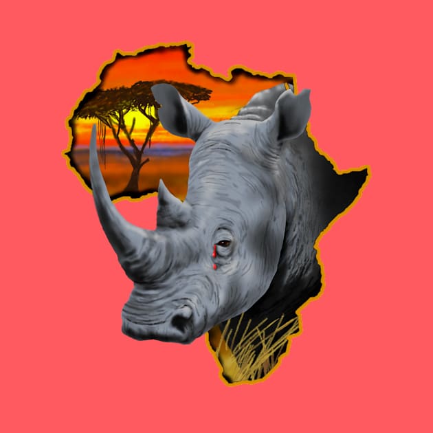 Rhino Tears by StephenBibbArt
