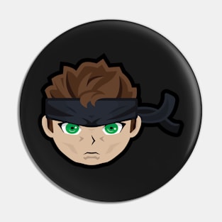 Metal Gear Solid - Solid Snake Chibi Sticker Pin