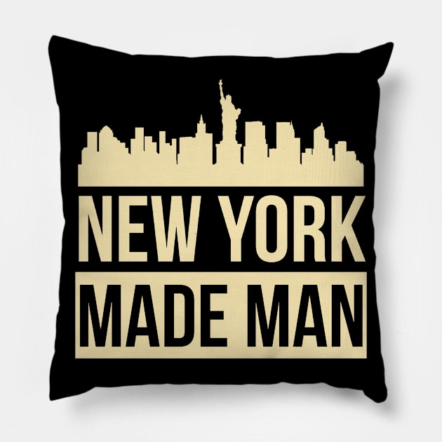 New York Made Man Pillow by DeraTobi