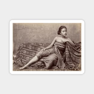 Young Woman Java 1880 Indonesia Magnet