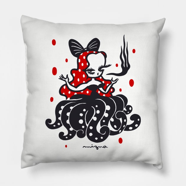 Octopus girl Pillow by MiznaWada