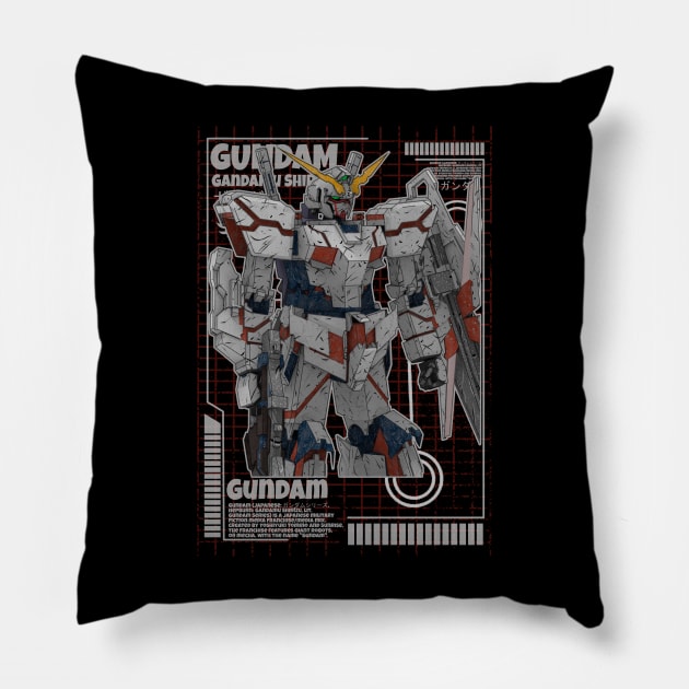 RX-0 Unicorn Gundam Pillow by gblackid