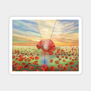 Poppy Fields Remembrance Memorial Magnet