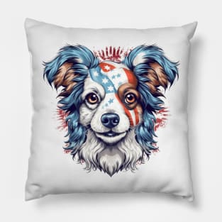 4th of July Dog #9 Pillow