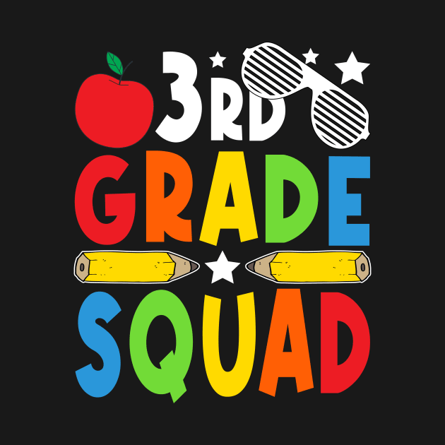 3rd  Grade Squad Teachers Boys Girls Funny Back To School by drag is art