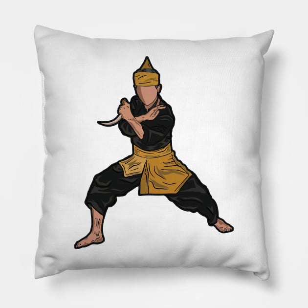 PENCAK SILAT MADURA Pillow by PAKU BANTEN