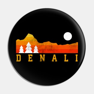 denali national park retro vintage mountains Pin