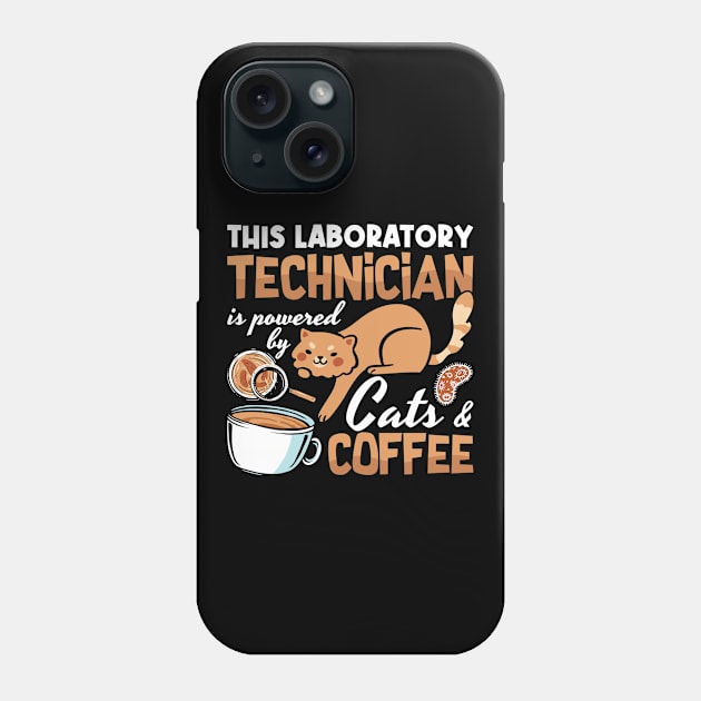 Laboratory Technician Cats Coffee Science Lab Tech Phone Case by T-Shirt.CONCEPTS