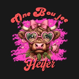 One Boujee Heifer Highland Cow T-Shirt