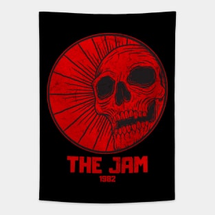 skull red jam Tapestry