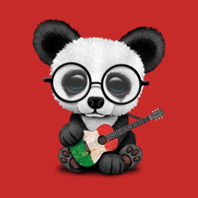 Baby Panda Playing Italian Flag Guitar by jeffbartels