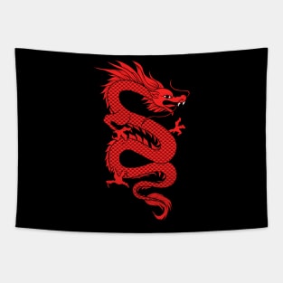 Red chinese dragon Tapestry