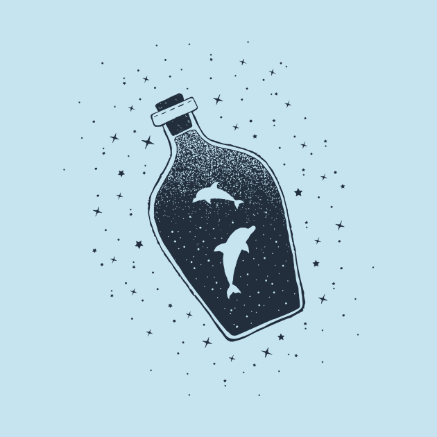 Dolphins in a Bottle Logotype by She Gets Creative