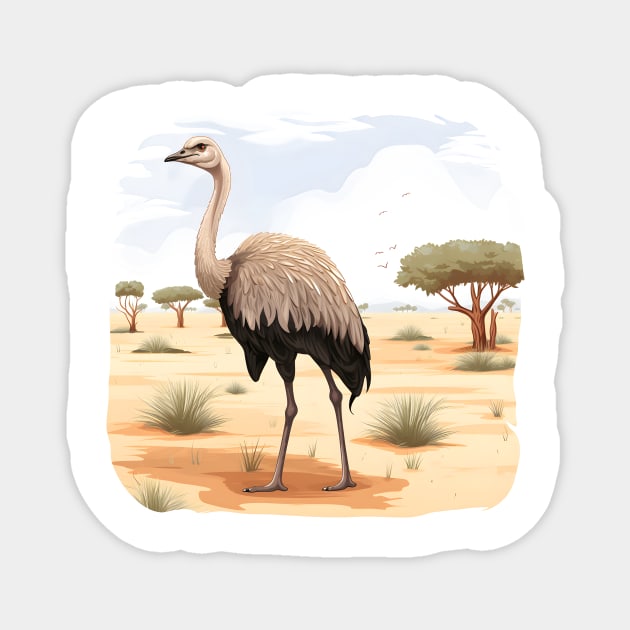 Ostrich Magnet by zooleisurelife