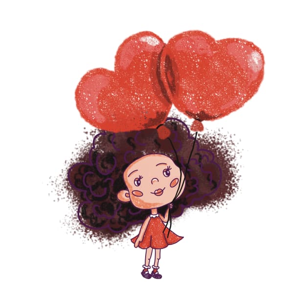 Girl with balloons by Maria Zavoychinskiy 