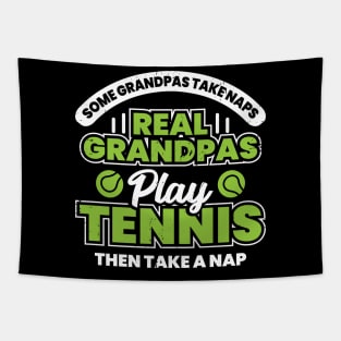 Funny Tennis Grandpa Grandfather Gift Tapestry