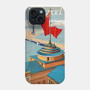 Vintage Travel Poster USSR Leningrad Russia Phone Case